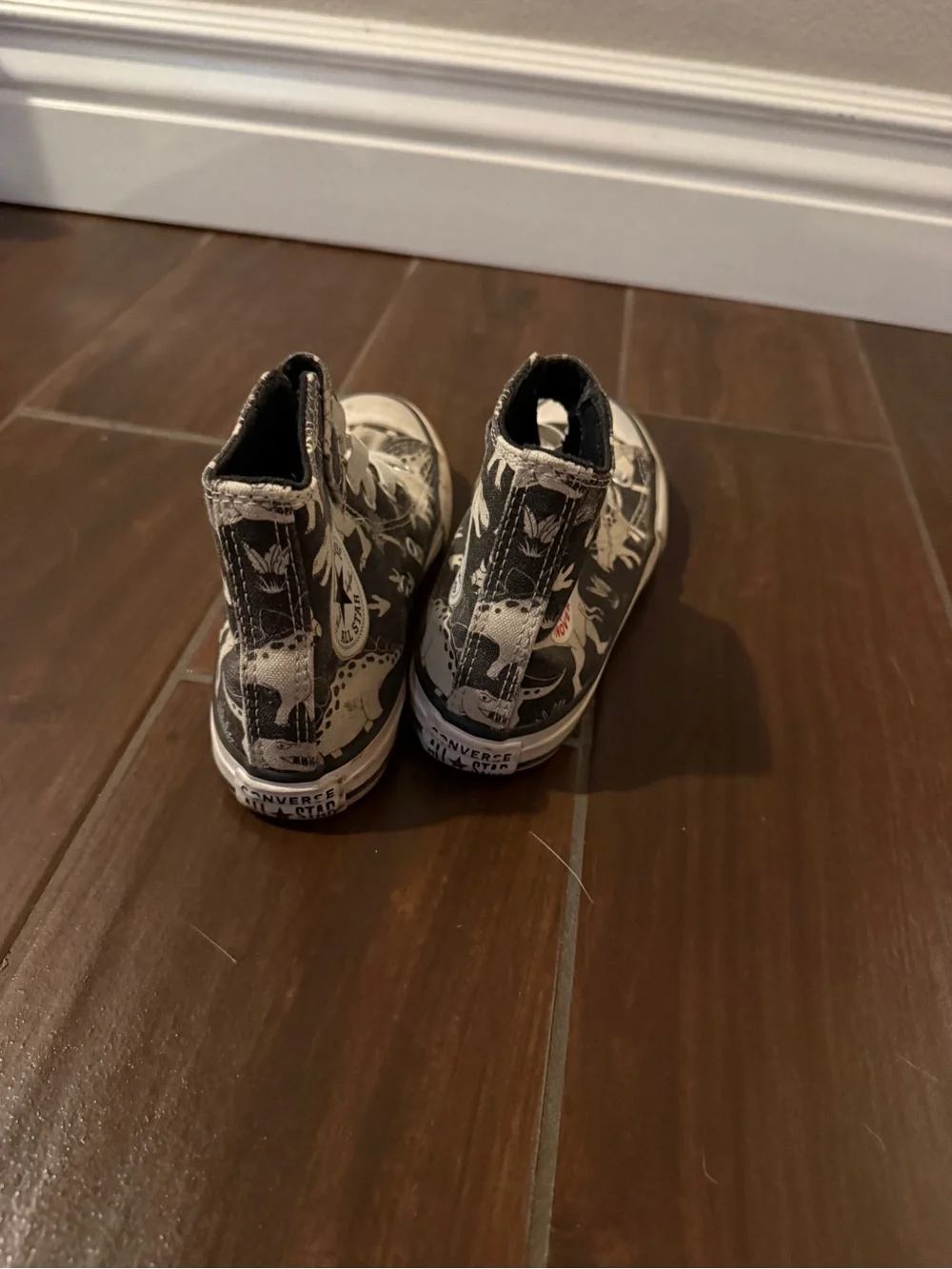 Converse Kids High-Top Sneakers in Black and Cream Floral Print